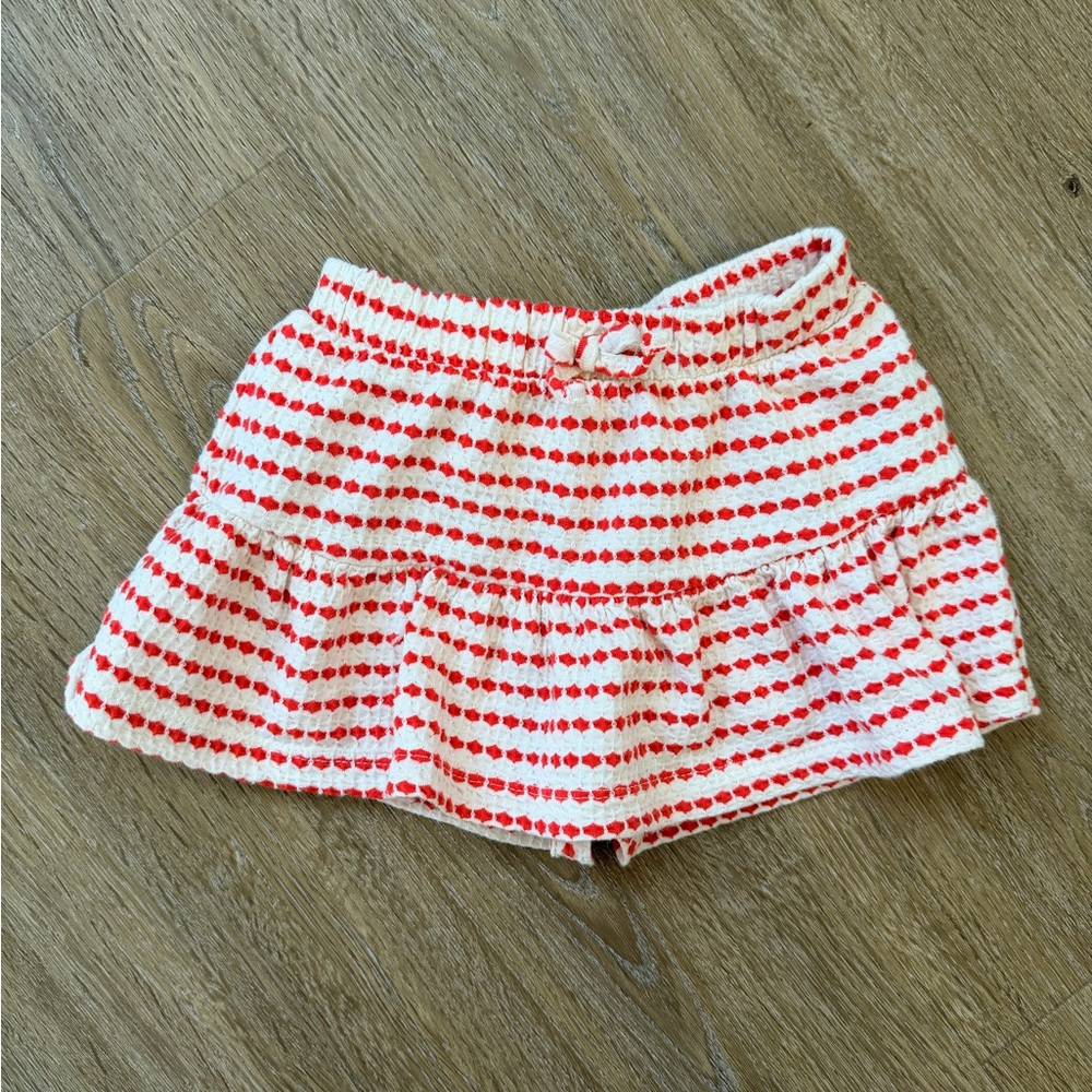 Red and White Striped Skirt